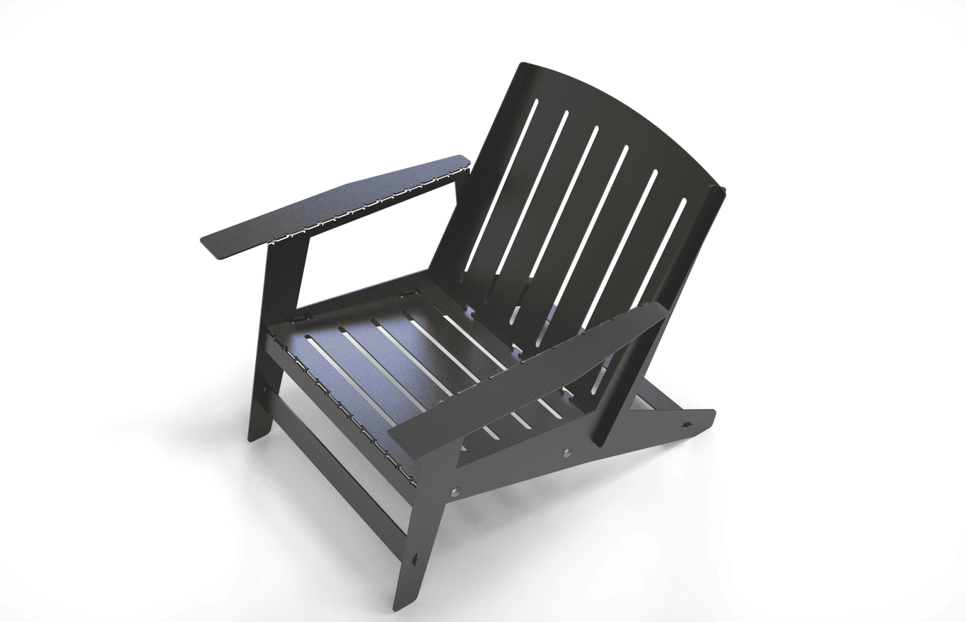 Chaise pour la décoration de la maison ou du jardin. Fichiers DXF pour découpe laser et plasma. Décoration pour la cour. Фото 5