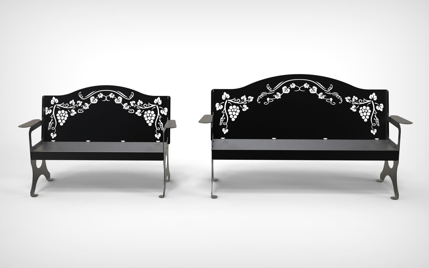 Garden Bench. Park Bench. DXF files for laser, plasma cutting. Home Backyard Decoration. Фото 3