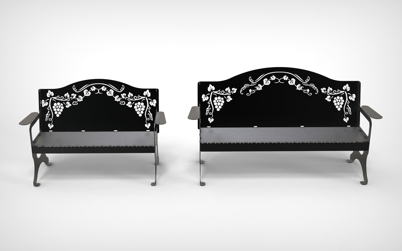Garden Bench. Park Bench. DXF files for laser, plasma cutting. Home Backyard Decoration. Фото 6