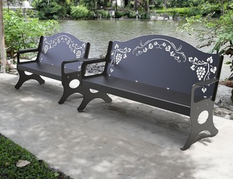 Garden Bench. Park Bench. DXF files for laser, plasma cutting. Home Backyard Decoration