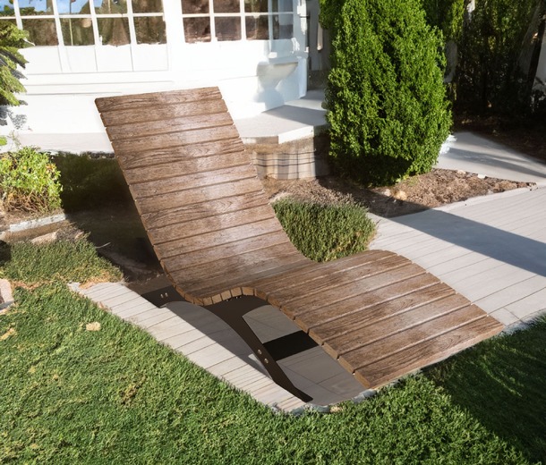Sun Lounger V3. DXF files for laser, plasma cutting. Home Backyard Decoration