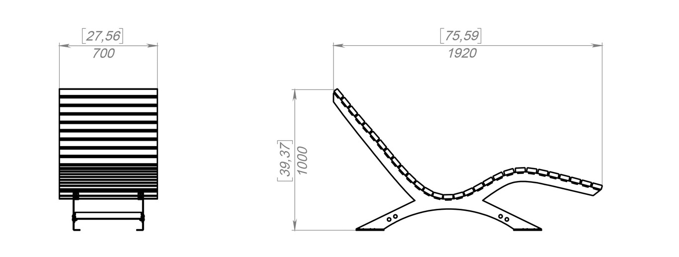 Sun Lounger V3. DXF files for laser, plasma cutting. Home Backyard Decoration. Фото 12