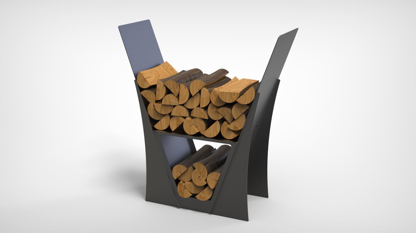 Classic Firewood Rack. DXF files for laser, plasma cutting. Фото 4