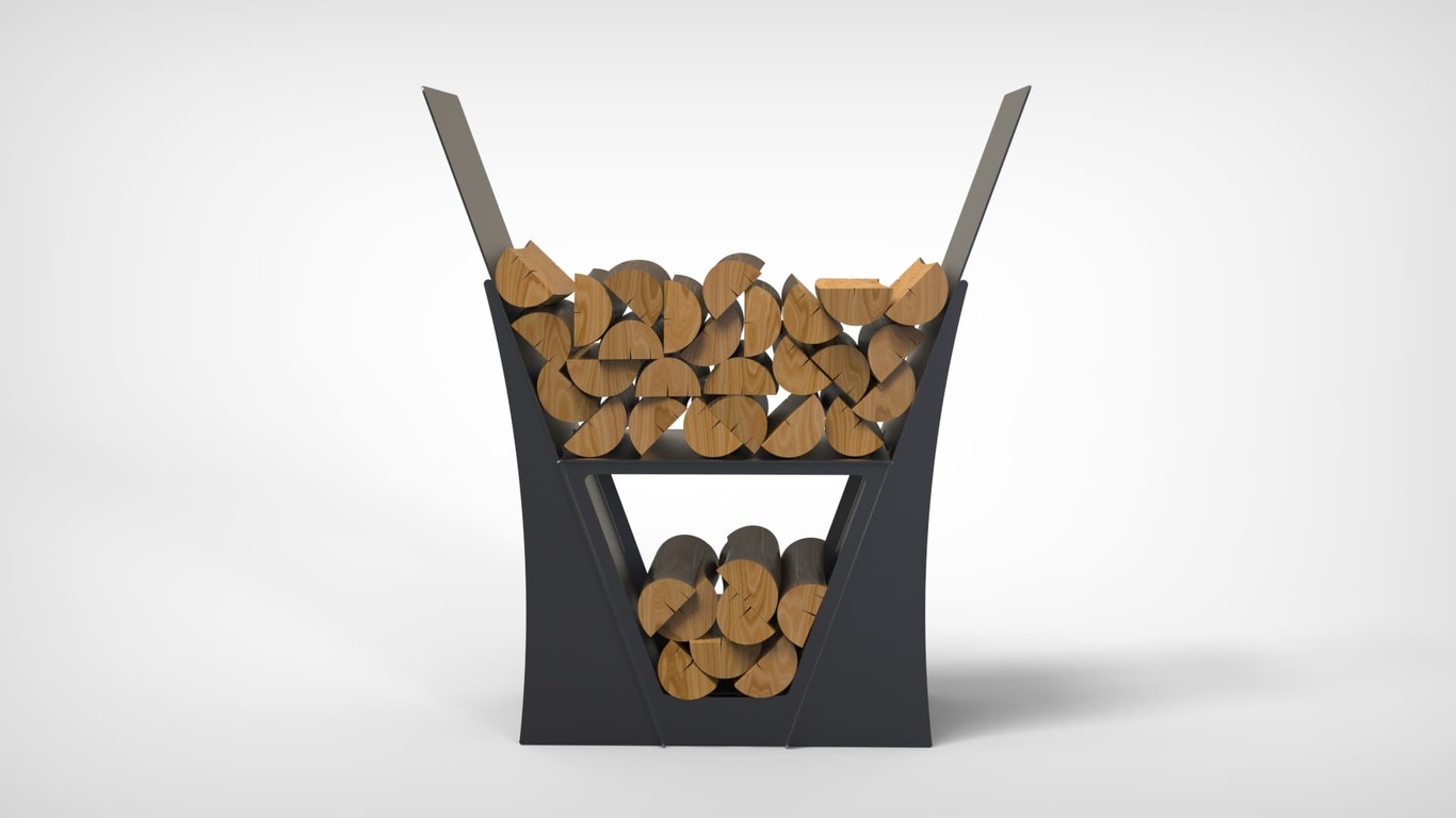 Classic Firewood Rack. DXF files for laser, plasma cutting. Фото 3