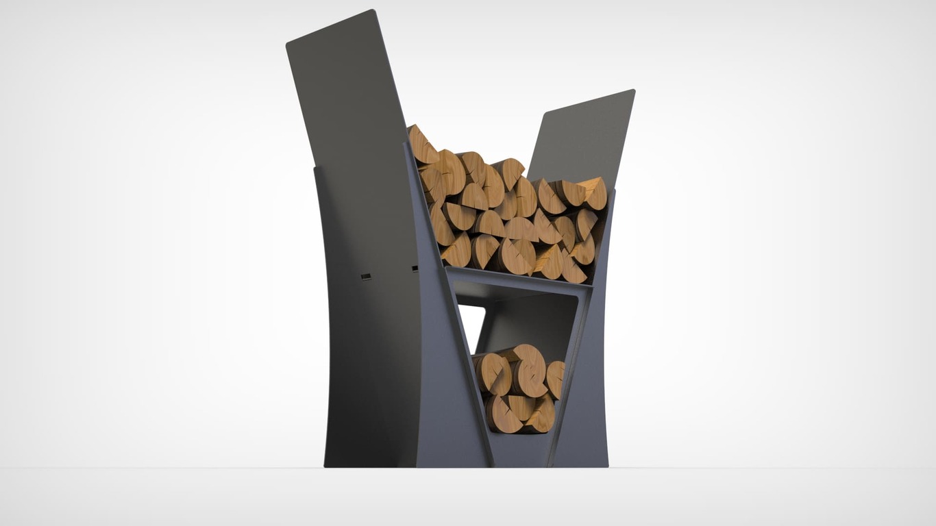 Classic Firewood Rack. DXF files for laser, plasma cutting. Фото 6