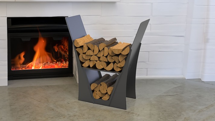 Classic Firewood Rack. DXF files for laser, plasma cutting
