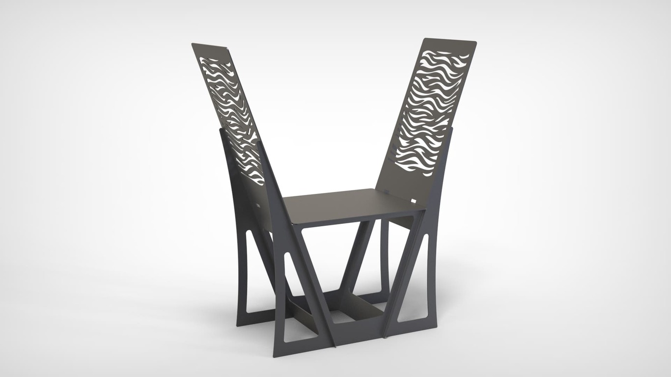Modern Firewood Rack. DXF files for laser, plasma cutting. Фото 7