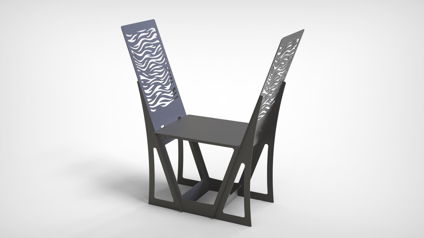 Modern Firewood Rack. DXF files for laser, plasma cutting. Фото 8
