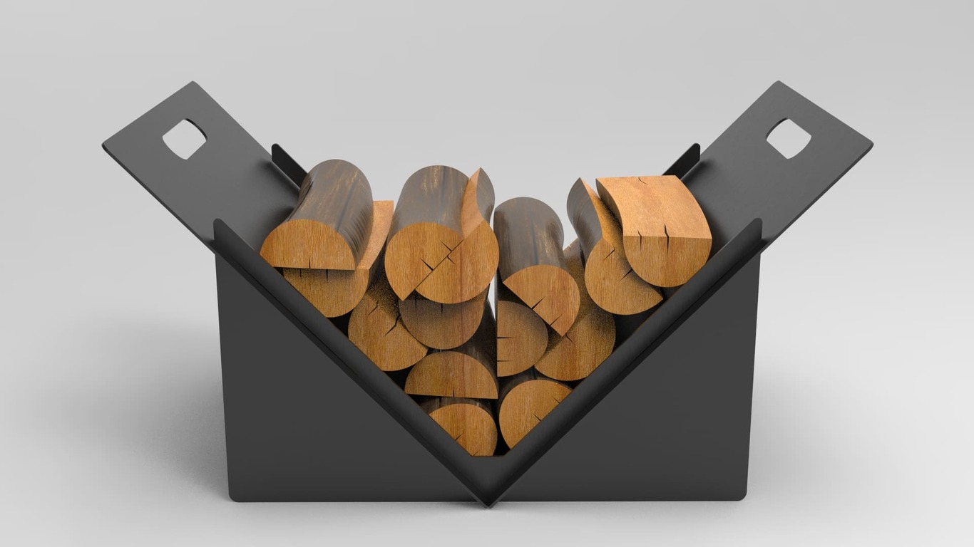 Square Firewood Rack. DXF files for laser, plasma cutting. Фото 5