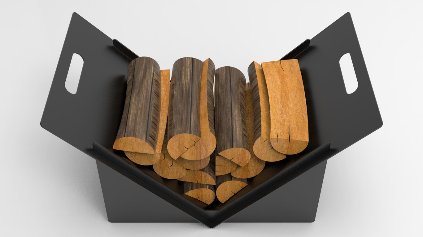Square Firewood Rack. DXF files for laser, plasma cutting. Фото 3