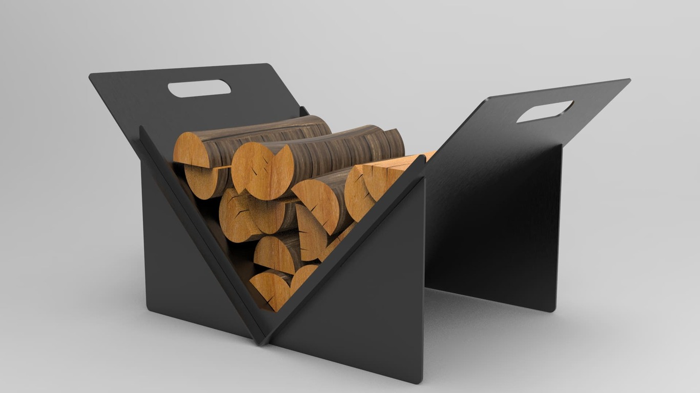 Square Firewood Rack. DXF files for laser, plasma cutting. Фото 4