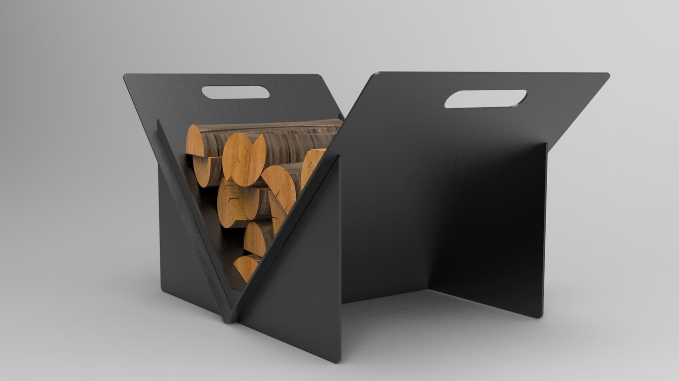 Square Firewood Rack. DXF files for laser, plasma cutting. Фото 7