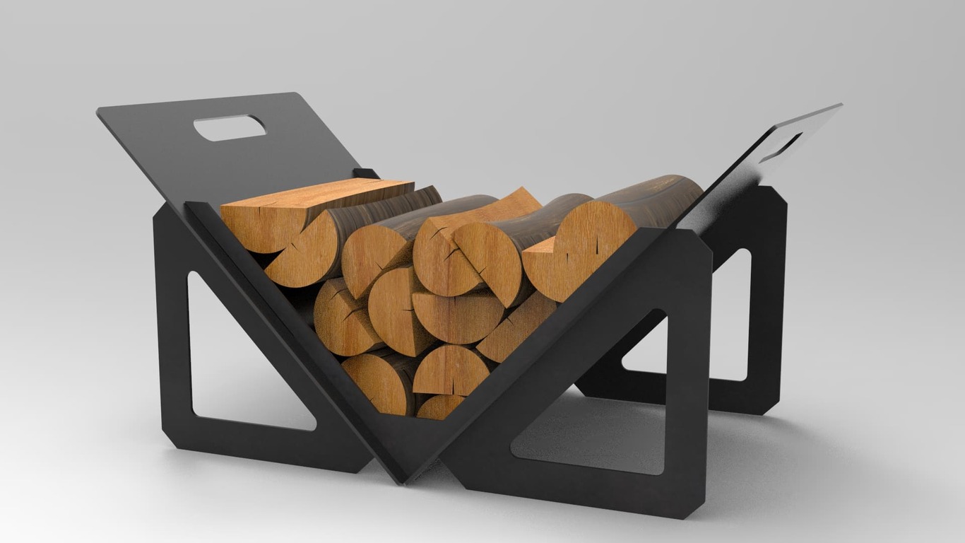 Light Firewood Rack. DXF files for laser, plasma cutting. Фото 4