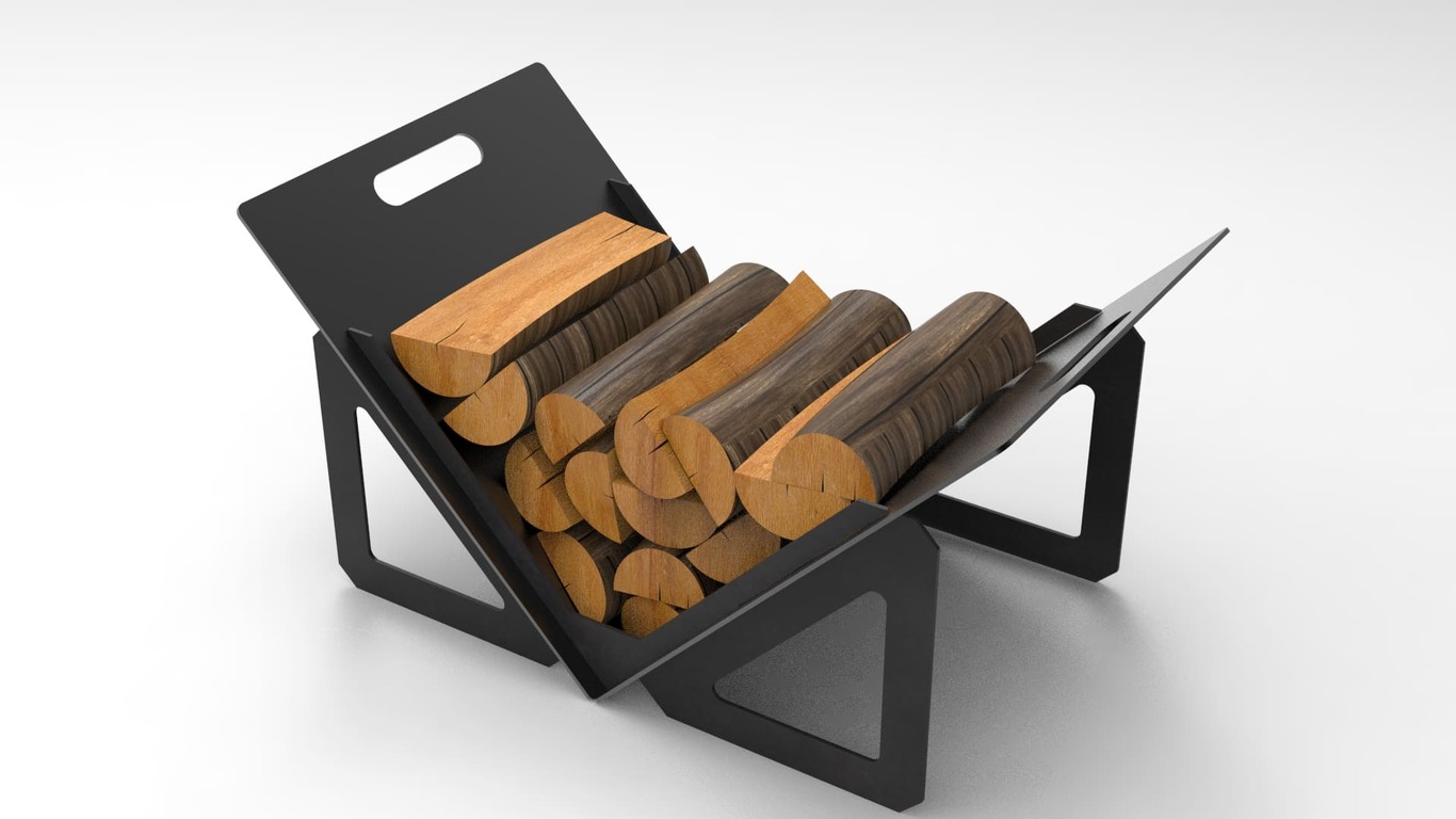 Light Firewood Rack. DXF files for laser, plasma cutting. Фото 2