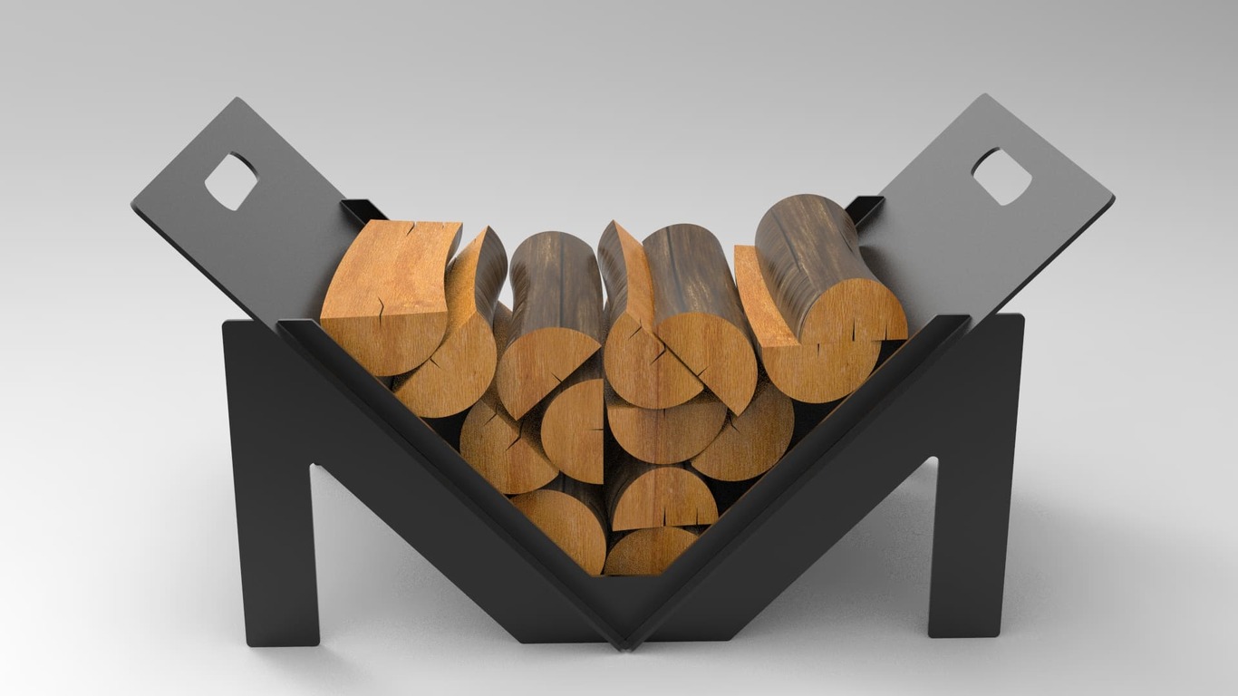 M Firewood Rack. DXF files for laser, plasma cutting. Фото 2