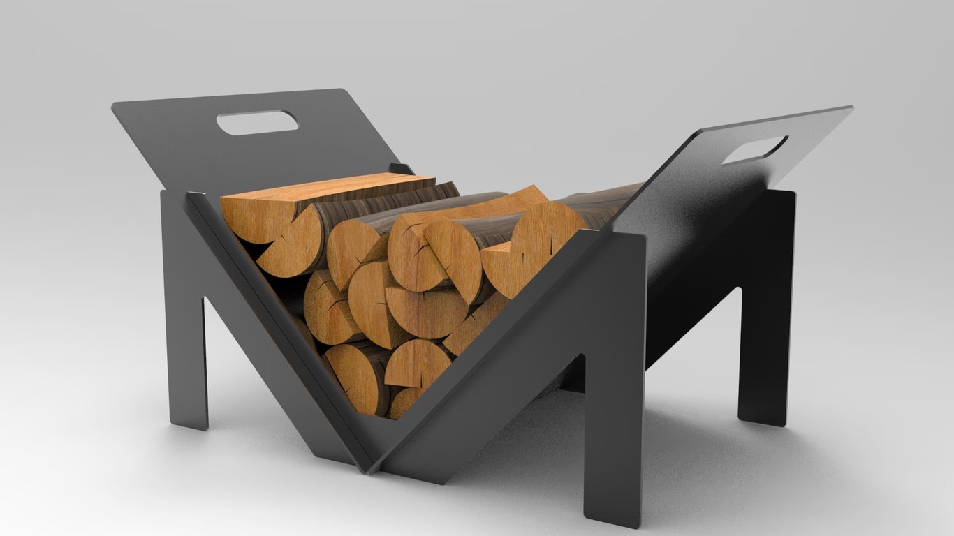 M Firewood Rack. DXF files for laser, plasma cutting. Фото 4