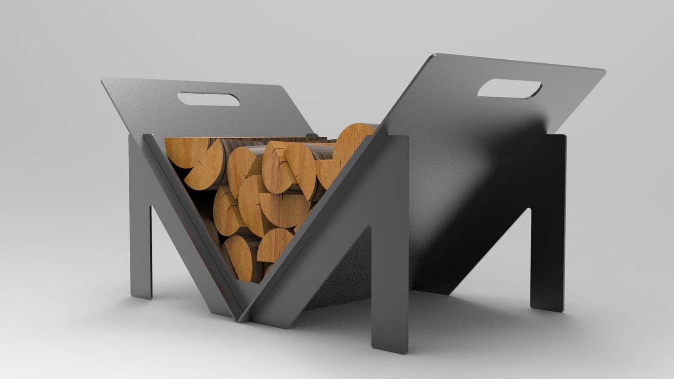 M Firewood Rack. DXF files for laser, plasma cutting. Фото 5