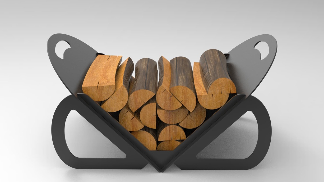 Rounded Firewood Rack. DXF files for laser, plasma cutting. Фото 4