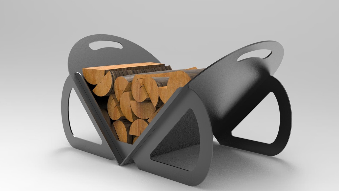 Rounded Firewood Rack. DXF files for laser, plasma cutting. Фото 2