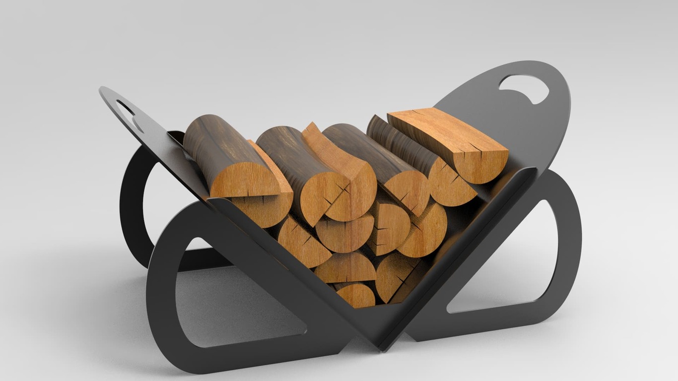 Rounded Firewood Rack. DXF files for laser, plasma cutting. Фото 3
