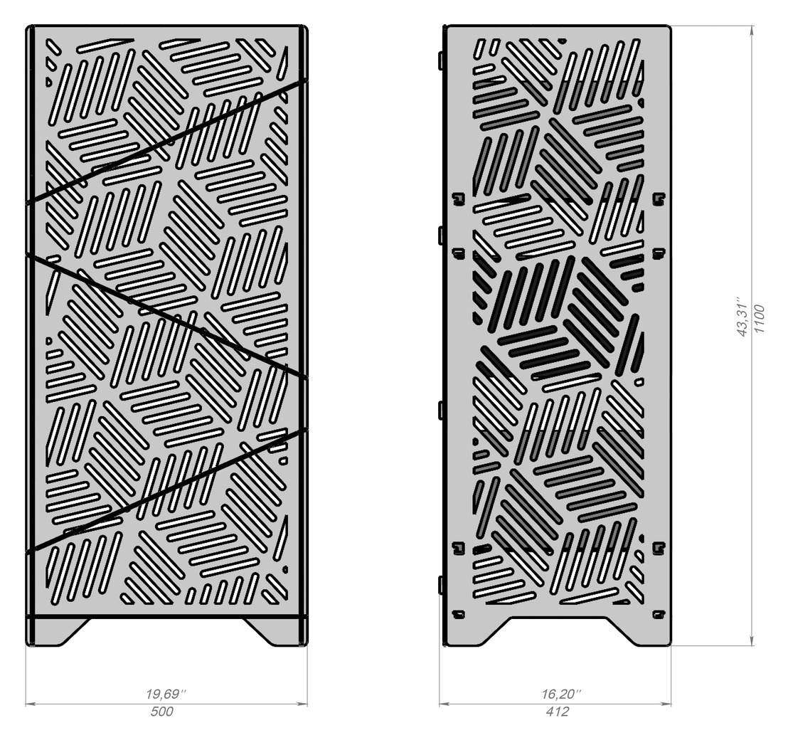 Stylish Firewood Rack. DXF files for laser, plasma cutting. Фото 12