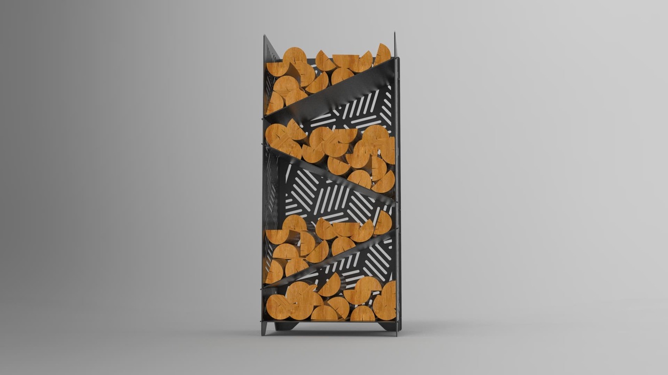Stylish Firewood Rack. DXF files for laser, plasma cutting. Фото 5
