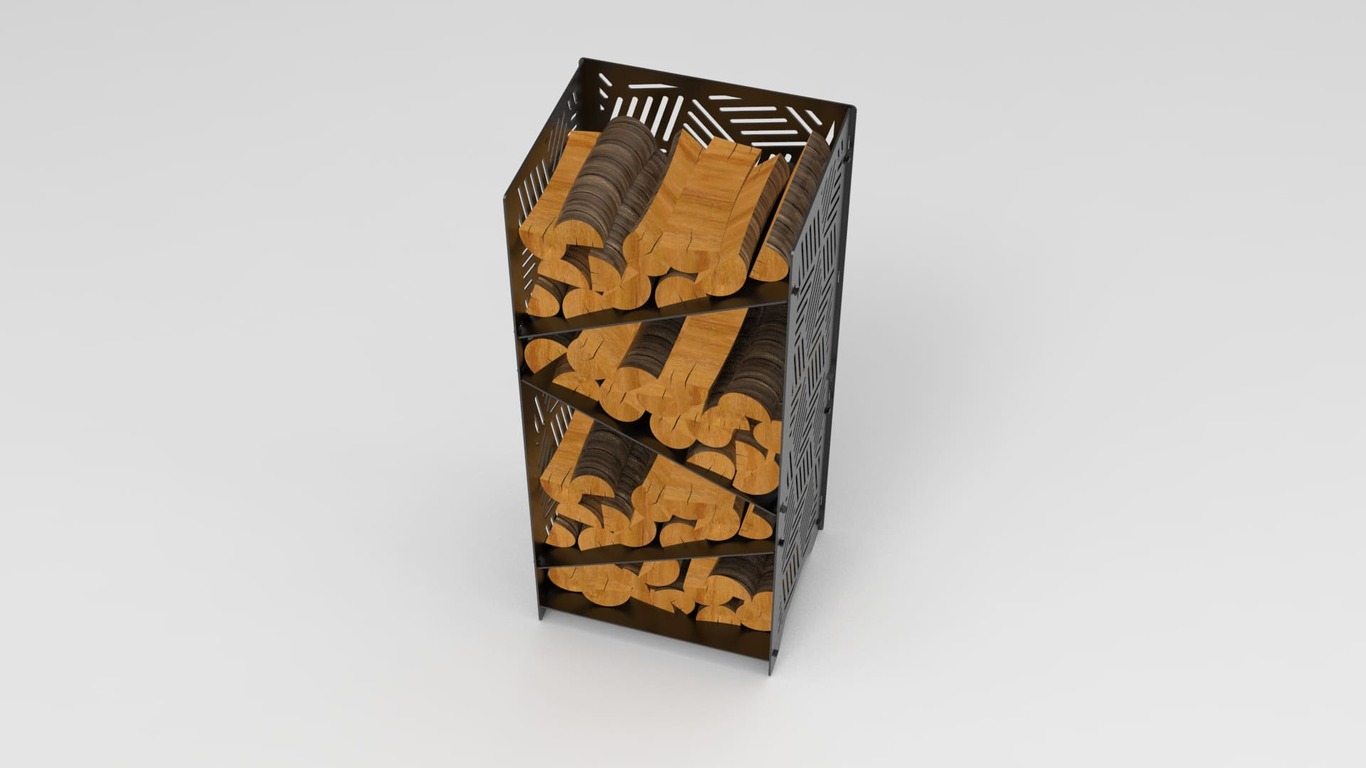 Stylish Firewood Rack. DXF files for laser, plasma cutting. Фото 7