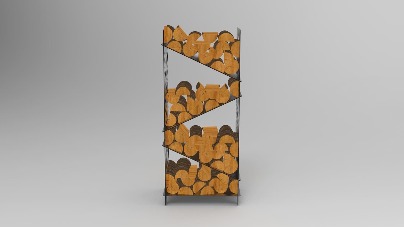 Bubbles Firewood Rack. DXF files for laser, plasma cutting. Фото 7