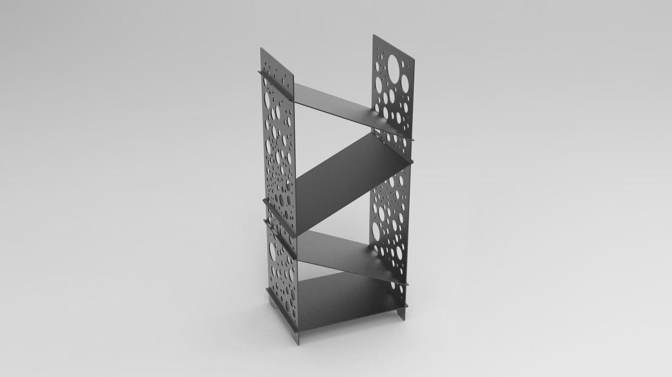 Bubbles Firewood Rack. DXF files for laser, plasma cutting. Фото 8