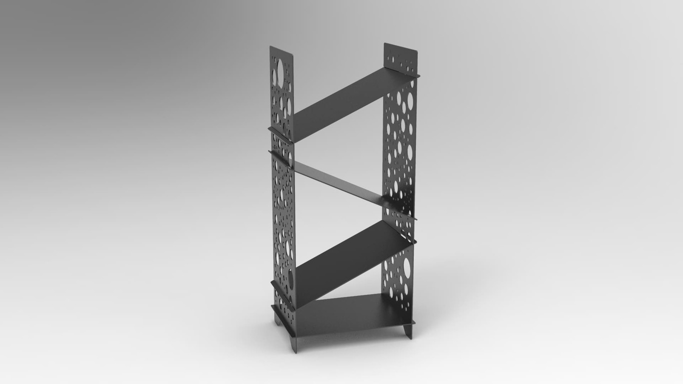Bubbles Firewood Rack. DXF files for laser, plasma cutting. Фото 9