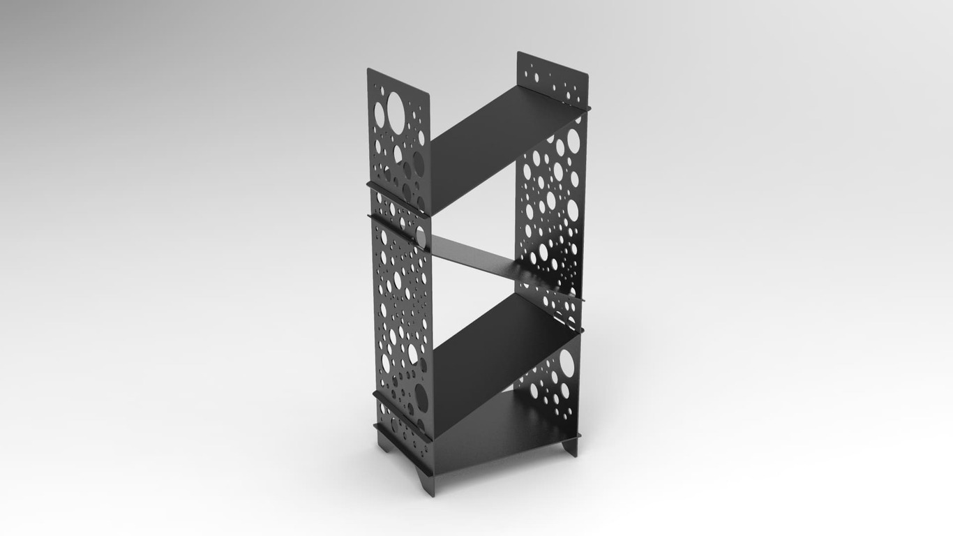 Bubbles Firewood Rack. DXF files for laser, plasma cutting. Фото 10