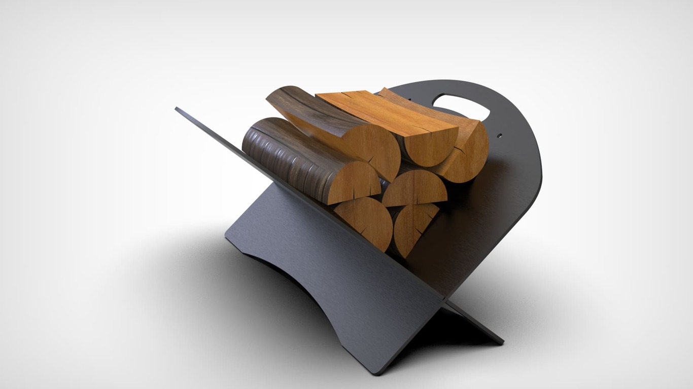 Slider Rounded Firewood Rack. DXF files for laser, plasma cutting. Фото 4