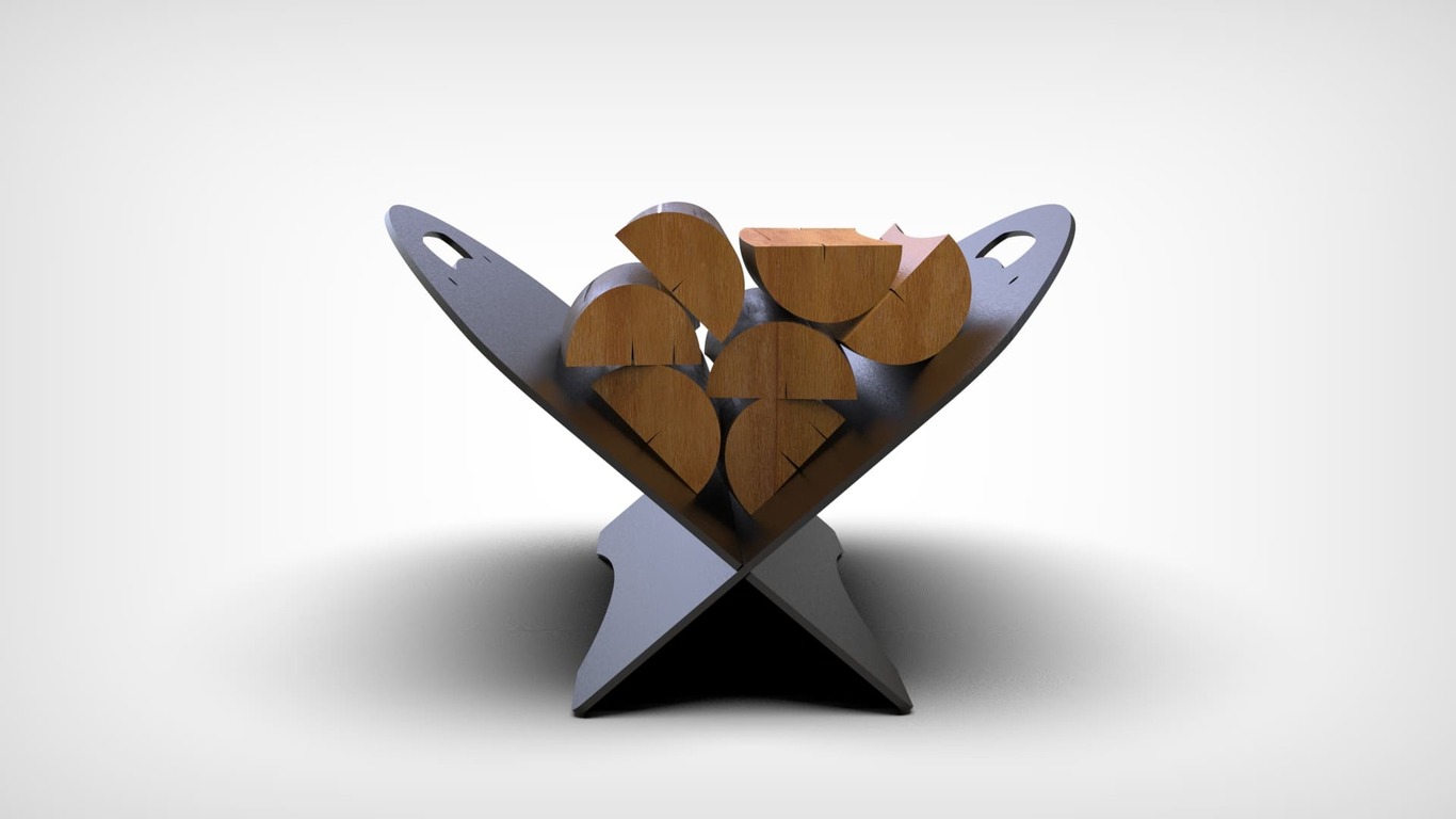 Slider Rounded Firewood Rack. DXF files for laser, plasma cutting. Фото 2