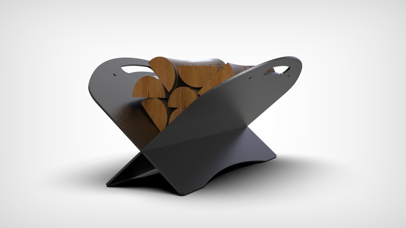 Slider Rounded Firewood Rack. DXF files for laser, plasma cutting. Фото 3