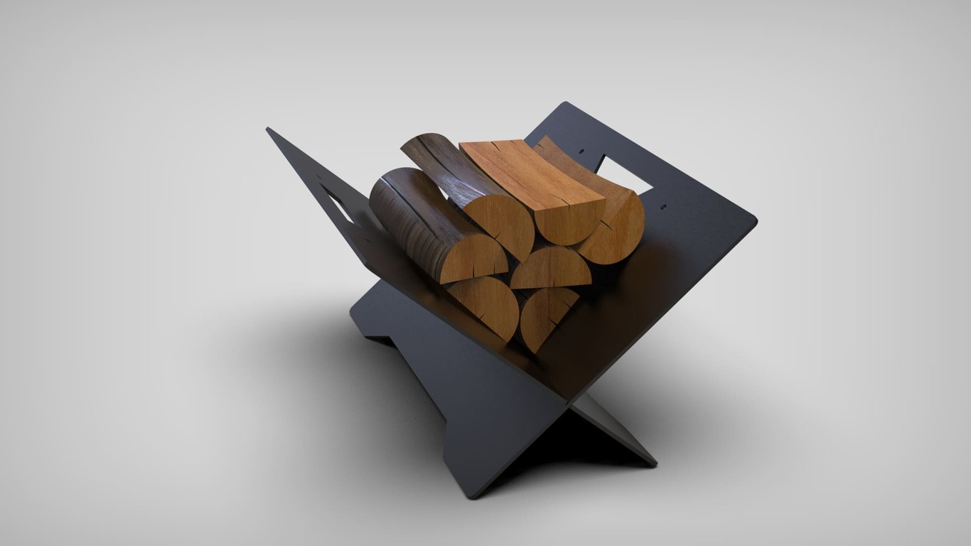 Slider Square Firewood Rack. DXF files for laser, plasma cutting. Фото 4