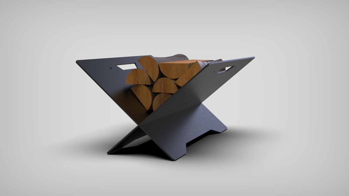 Slider Square Firewood Rack. DXF files for laser, plasma cutting. Фото 3