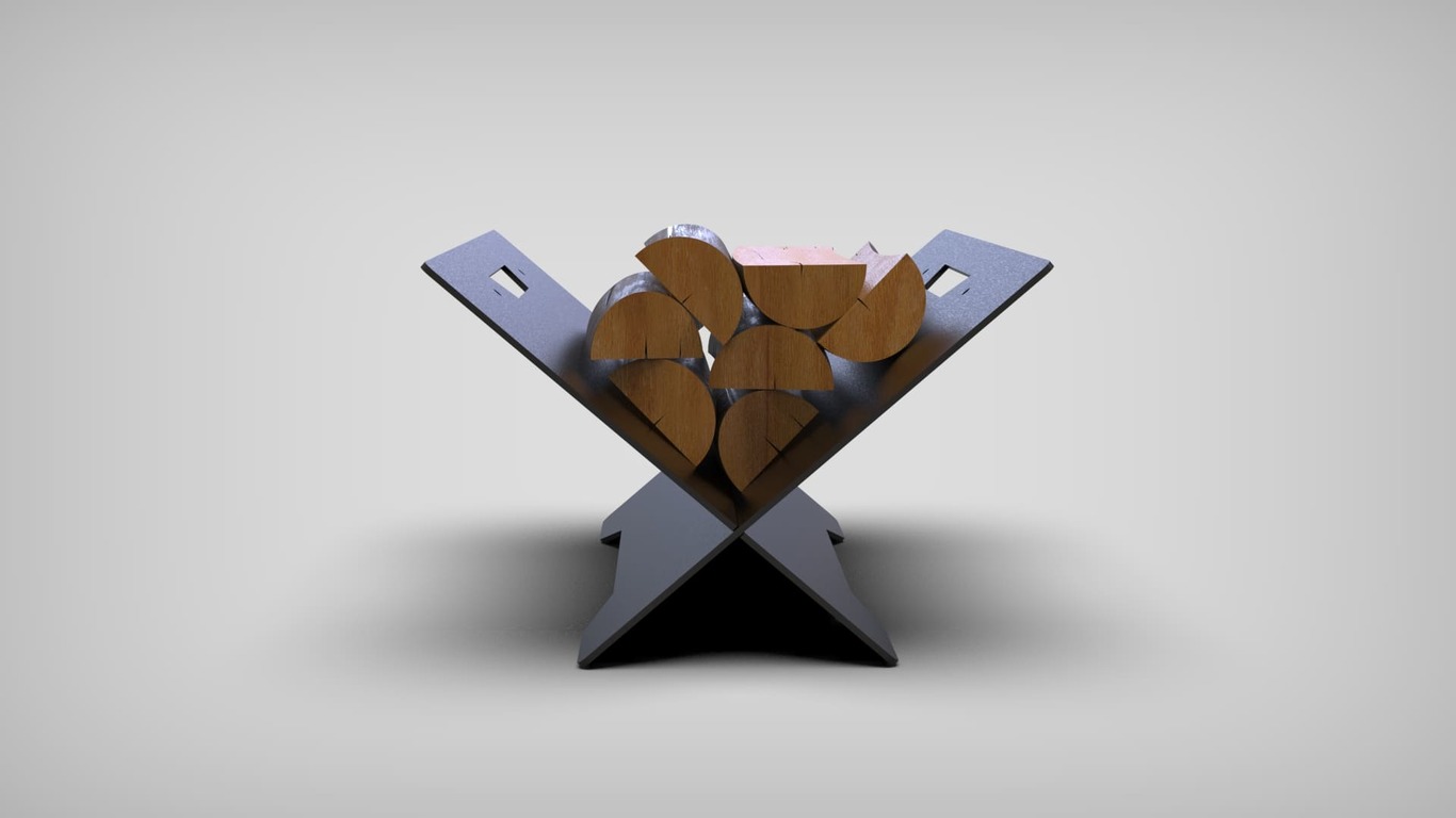 Slider Square Firewood Rack. DXF files for laser, plasma cutting. Фото 5