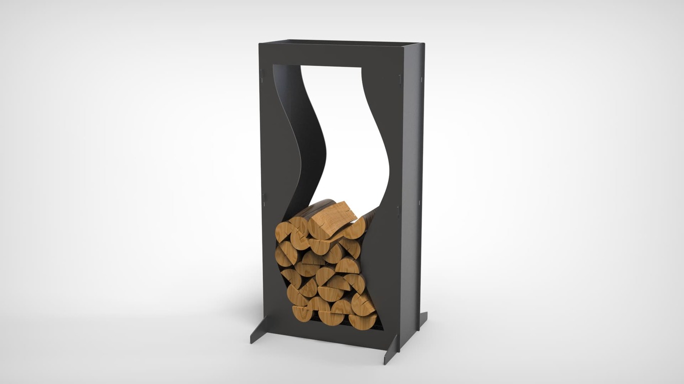 Wave 43" Firewood Rack. DXF files for laser, plasma cutting. Фото 5