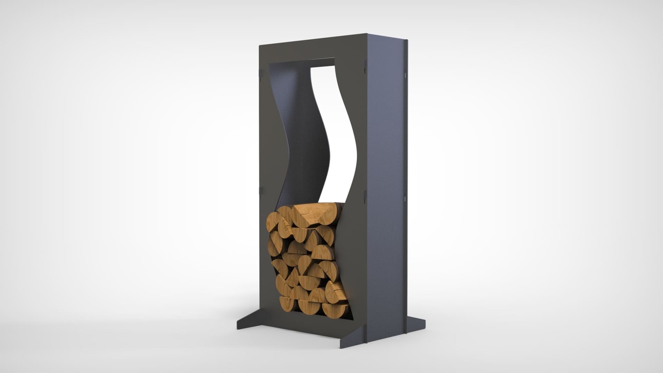 Wave 43" Firewood Rack. DXF files for laser, plasma cutting. Фото 7