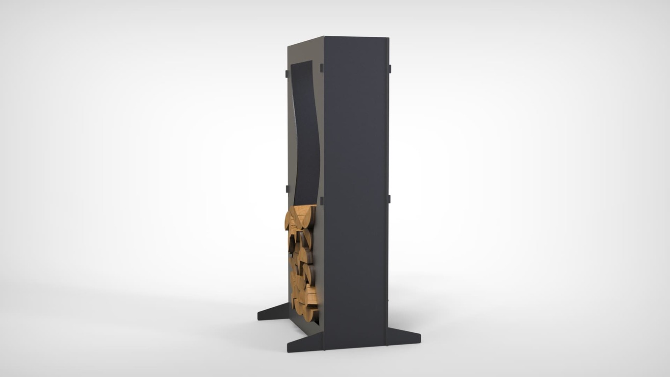 Wave 43" Firewood Rack. DXF files for laser, plasma cutting. Фото 6