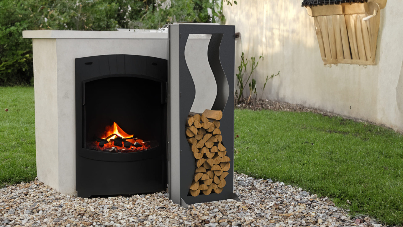 Wave 63" Firewood Rack. DXF files for laser, plasma cutting. Фото 2
