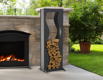 Wave 63" Firewood Rack. DXF files for laser, plasma cutting