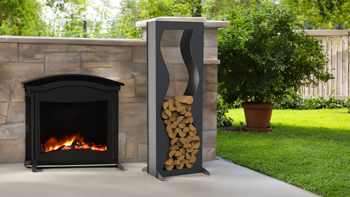 Wave 63" Firewood Rack. DXF files for laser, plasma cutting