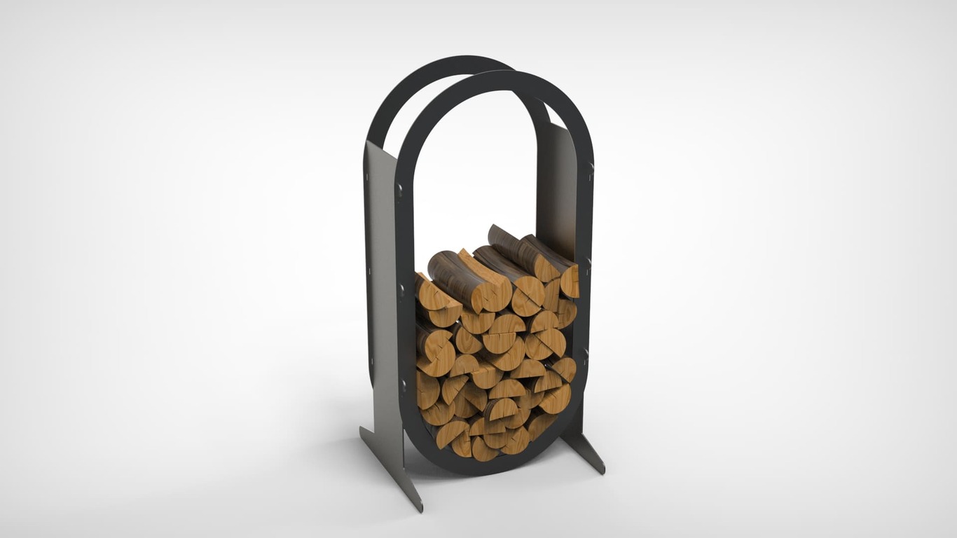 Ellipse 43" Firewood Rack. DXF files for laser, plasma cutting. Фото 5