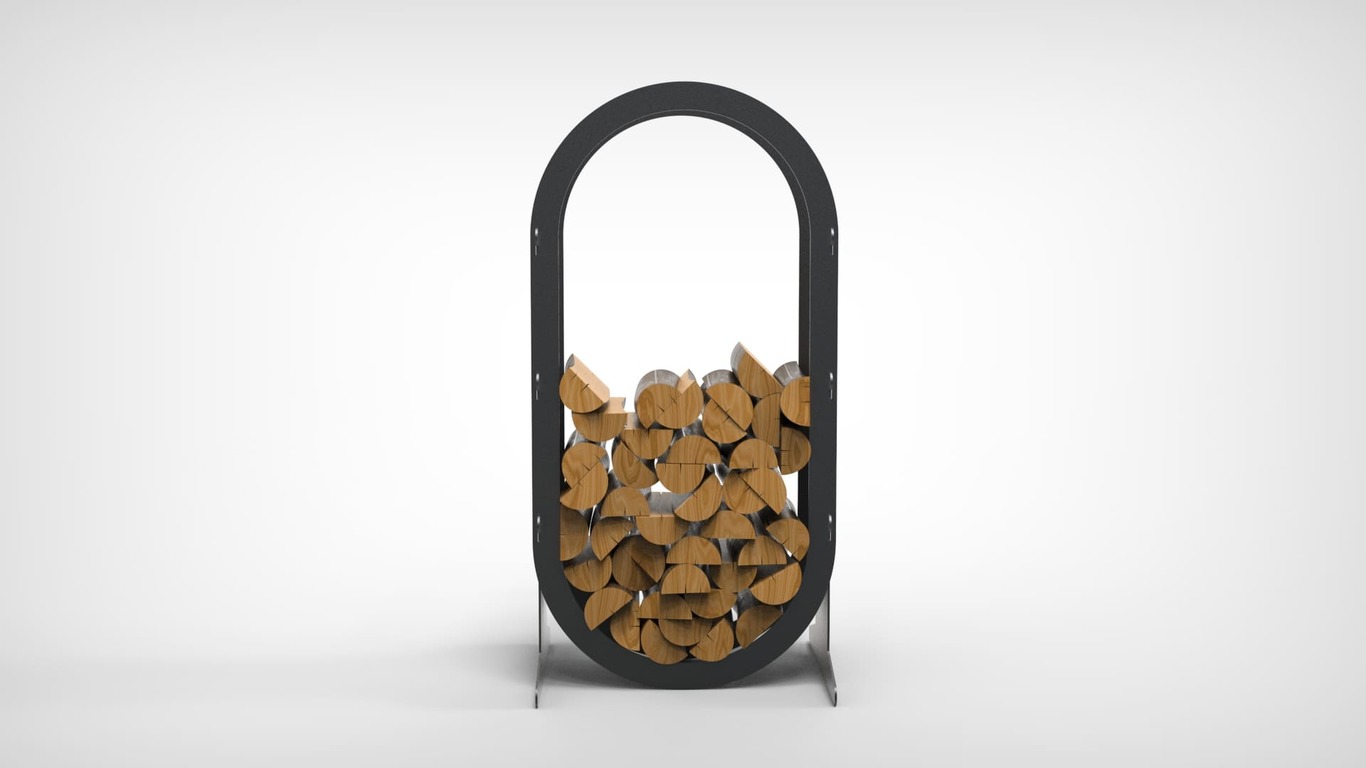Ellipse 43" Firewood Rack. DXF files for laser, plasma cutting. Фото 3