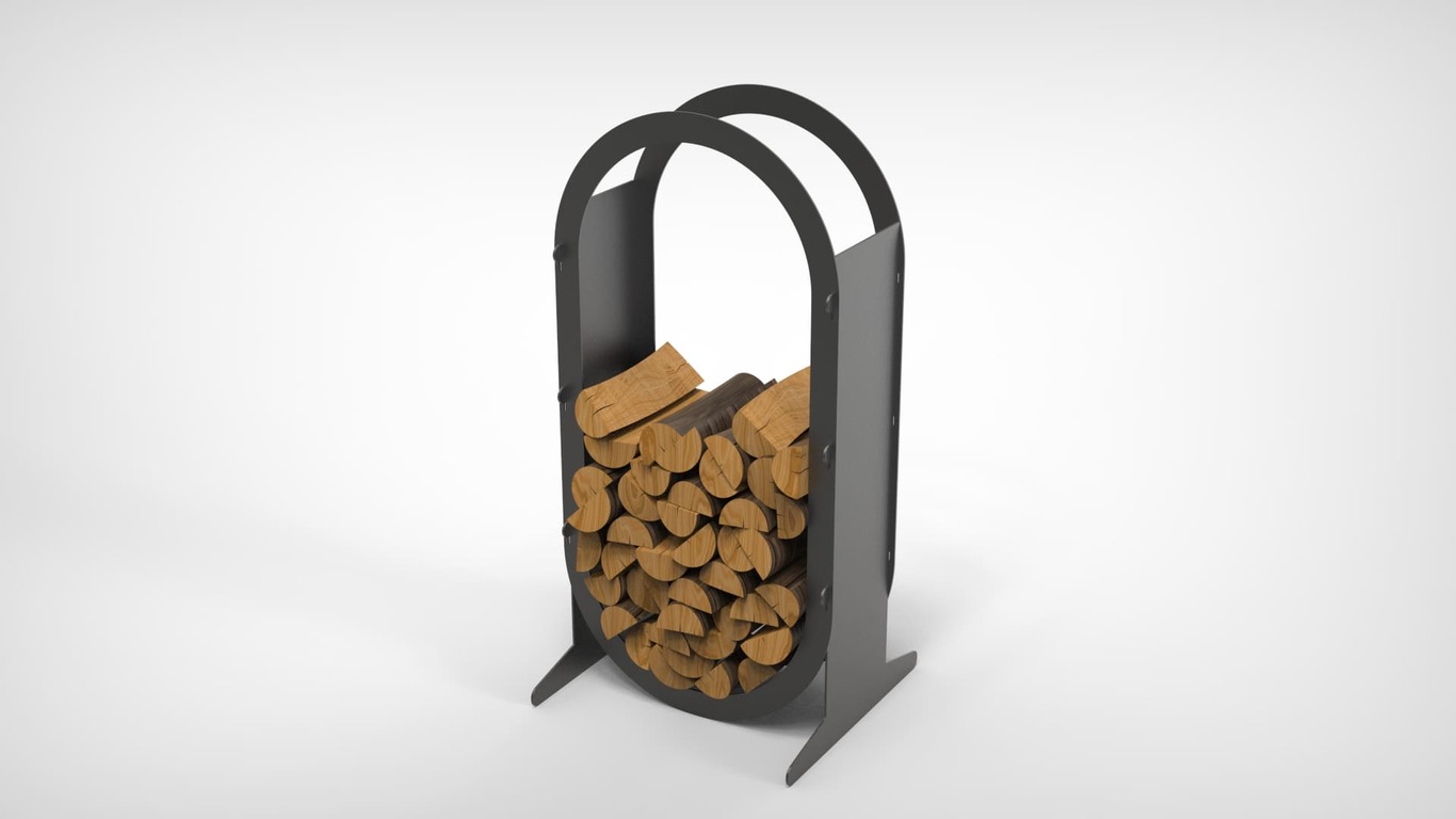 Ellipse 43" Firewood Rack. DXF files for laser, plasma cutting. Фото 8