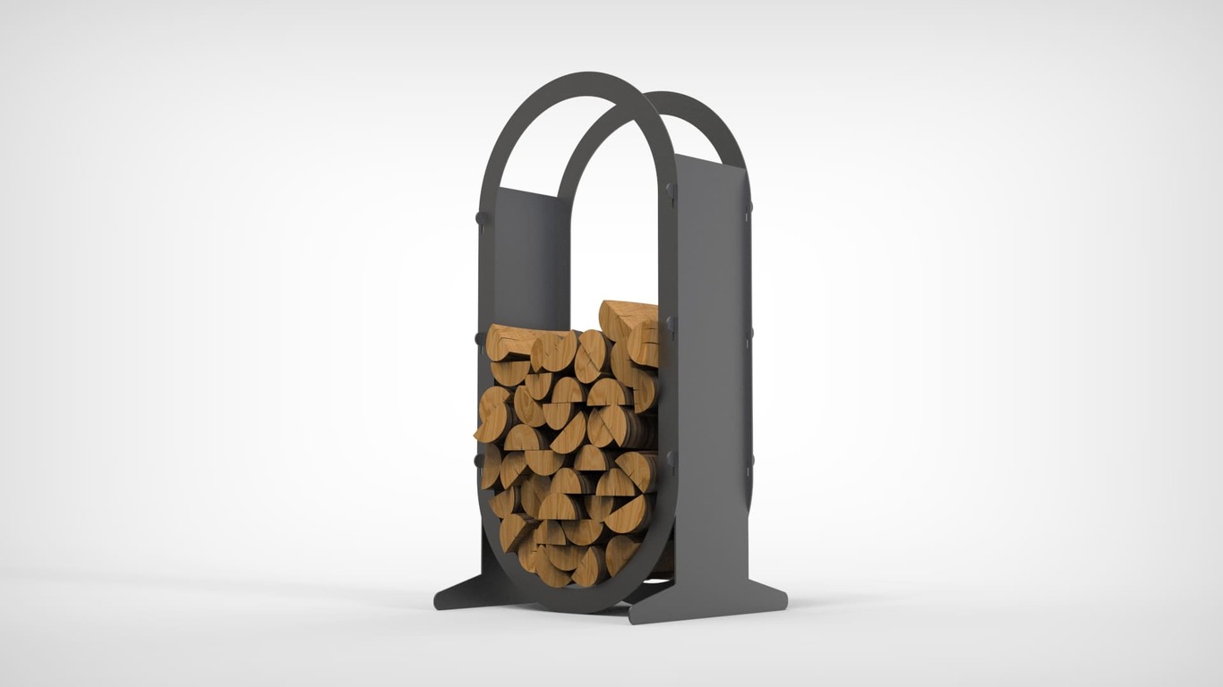 Ellipse 43" Firewood Rack. DXF files for laser, plasma cutting. Фото 4