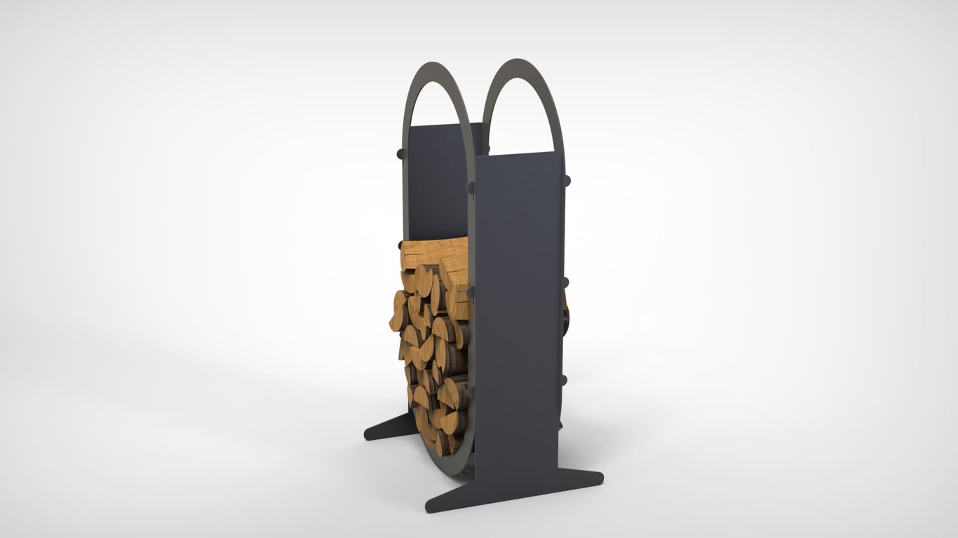 Ellipse 43" Firewood Rack. DXF files for laser, plasma cutting. Фото 6