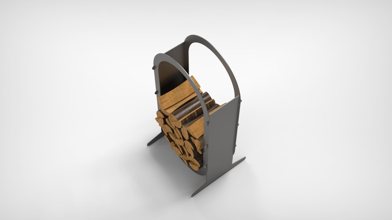 Ellipse 43" Firewood Rack. DXF files for laser, plasma cutting. Фото 7