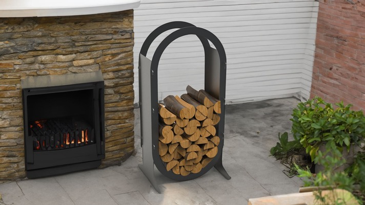 Ellipse 43" Firewood Rack. DXF files for laser, plasma cutting
